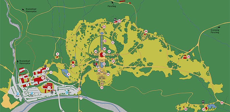 Plan of Linderhof Park