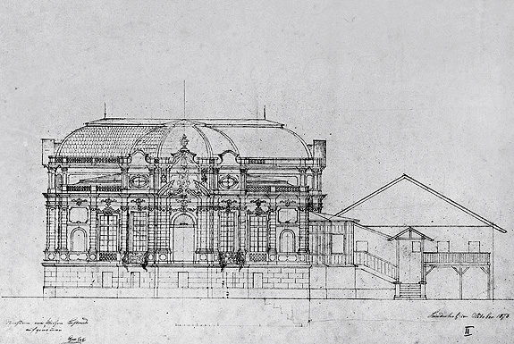 Bild: Plan für die Westfassade, 1873