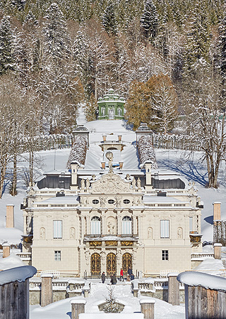 Schloss Linderhof im Winter, Foto: Bayerische Schlösserverwaltung / Andrea Gruber Schloss Linderhof im Winter
